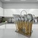 Набір столових приладів на 12 персон/36пр рифлений із золотистим декором CUTLERY SET CD-01