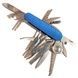 Ніж багатофункціональний туристичний мультитул 17в1 9см Traveler K5017ALL Black/Red/Blue/Orange/Green Блакитний