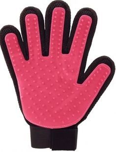 Рукавички для вичісування вовни з домашніх тварин PET GLOVES True Touch Рожевий