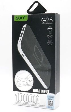 Портативна батарея GOLF Power Bank 10000 mAh G26 Чорна
