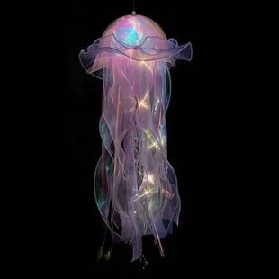 Декор светящийся Медуза на батарейках Jellyfish lamp AND HA-113 Фиолетовая