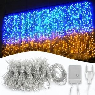Гірлянда-штора від мережі 160LED 3х2м Прапор України