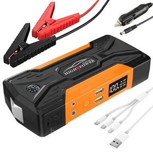 Пуско-зарядний пристрій для автомобіля у валізі JUMPSTARTER QY28 Чорне з оранжевим