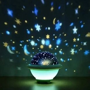 Ночник проектор зоряне небо UFO Star Master Dream, що обертається Бірюзовий
