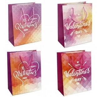 Набор картонных подарочных пакетов Valentin`s Day 12шт 31*42*12см 31-11123