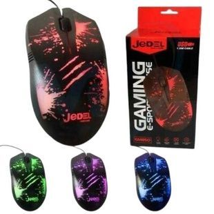 Мишка провідна комп'ютерна GM850 Jedel Gaming Чорна з принтом
