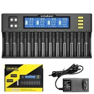 Зарядний пристрій 12x26700/ 26650/ 2170/0 18650/ AA/ 9V LiitoKala Lii-S12 Чорне