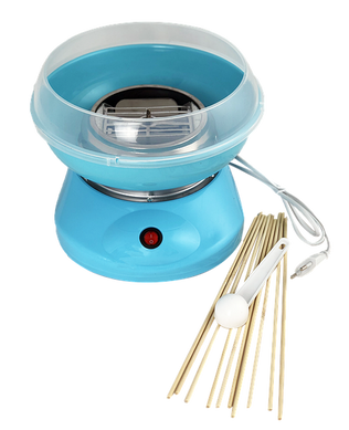 Аппарат для сладкой ваты Cotton Candy Maker + палочки в подарок Голубой