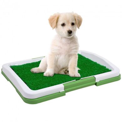 Лоток для собак с травой Puppy Potty Trainer Pad зелёный