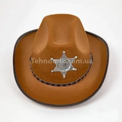 Шляпа Шериф Коричневая