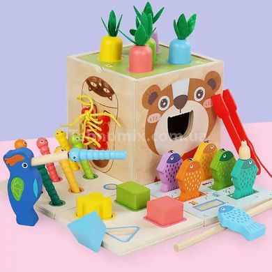 Куб логічний шість варіантів гри Montessori Toy Play Kits
