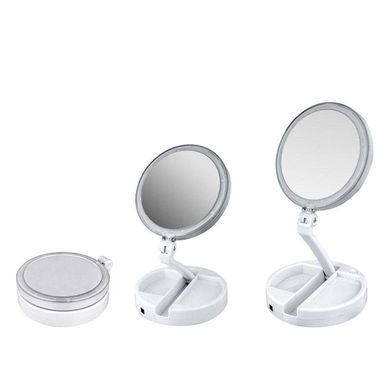 Дзеркало з підсвічуванням для макіяжу My Fold Away Mirror white