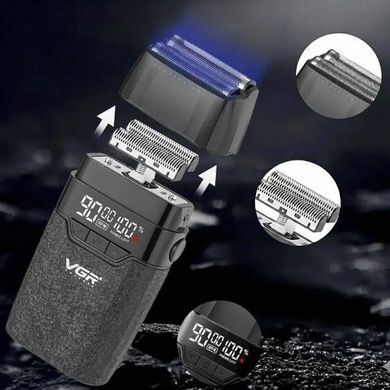 Электробритва аккумуляторная с двойным лезвием VGR V-640S Черная