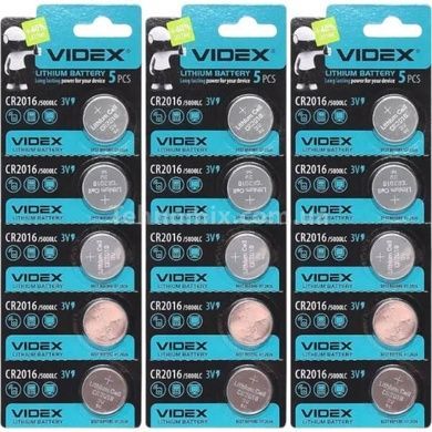 Набор батареек 5шт на блистере Videx CR2016 3V