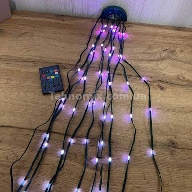 Гірлянда хвіст кільцева на ялинку 10 * 2,5 м Smart 250 led Зелена, мультиколор