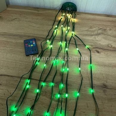 Гірлянда хвіст кільцева на ялинку 10 * 2,5 м Smart 250 led Зелена, мультиколор