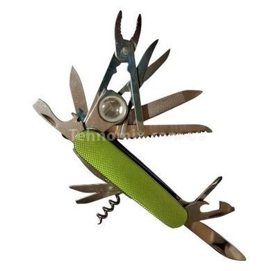 Нож многофункциональный туристический мультитул 17в1 9см Traveler K5017ALL Black/Red/Blue/Orange/Green Зеленый