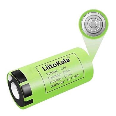 Акумулятор 3.7V 30Ah LiitoKala 4695E Салатовий