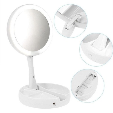 Дзеркало з підсвічуванням для макіяжу My Fold Away Mirror white