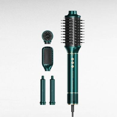 Фен-стайлер 5в1 5 насадок, 3 режима, 3 режима температуры, 105000 RPM, 1300W IPARAH P-505G Зеленый