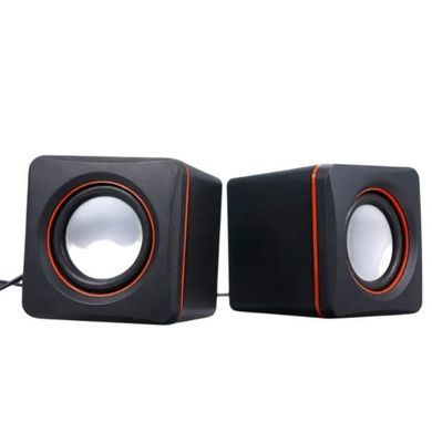 Колонки компьютерные USB D-02 Черные