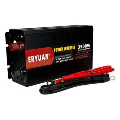 Перетворювач напруги з 12V&rarr;220V з чистим синусом 3500W та дисплеєм EY-3500W EYURAN LCD SMART Чорний