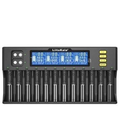 Зарядное устройство для 12x26700/ 26650/ 2170/0 18650/ AA/ 9V LiitoKala Lii-S12 Черное