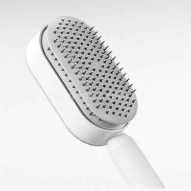 Массажная 3D расческа для волос Central Hollow Cushion Comb Серая с оранжевым
