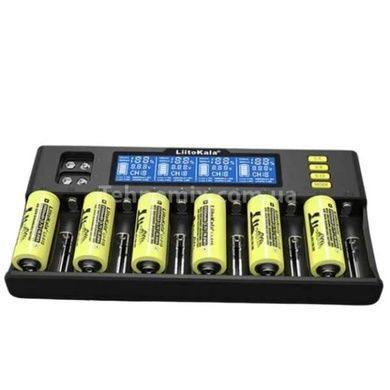 Зарядное устройство для 12x26700/ 26650/ 2170/0 18650/ AA/ 9V LiitoKala Lii-S12 Черное