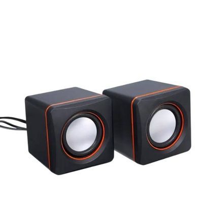 Колонки компьютерные USB D-02 Черные