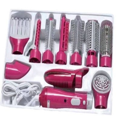 Фен-стайлер со сменными насадками HAIR Styler 87010 Розовый