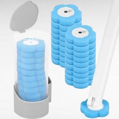 Ершик со сменными насадками 6шт для унитаза Toilet cleaner set AND-75-30