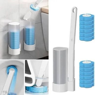 Ершик со сменными насадками 6шт для унитаза Toilet cleaner set AND-75-30