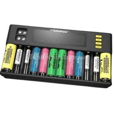 Зарядное устройство для 12x26700/ 26650/ 2170/0 18650/ AA/ 9V LiitoKala Lii-S12 Черное