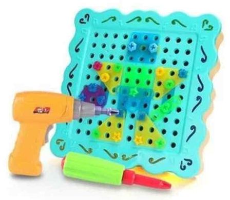 Детский развивающий конструктор игрушка Tu Le Hui "Diy Light Puzzle" на шурупах 200 деталей