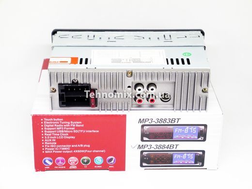 Автомагнитола MP3 3884-BT ISO с сенсорным дисплем