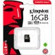 Карта пам'яті microSD Kingston 16 Гб без адаптера