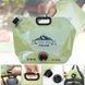 Емкость для воды складная многоразовая с ручкой и краном 8л water bag AND-1 Олива