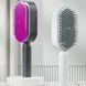 Массажная 3D расческа для волос Central Hollow Cushion Comb Серая с оранжевым