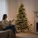 Гірлянда роса мішура пухнаста з таймером та пультом 50м 6Вт 220V Xmas WW-2 SILVER LINE Тепле світло