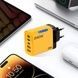 Зарядний пристрій блок живлення 240W 3*Type C, 2*Usb Жовтий
