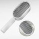 Массажная 3D расческа для волос Central Hollow Cushion Comb Серая с оранжевым