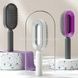 Массажная 3D расческа для волос Central Hollow Cushion Comb Серая с оранжевым