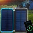 Power Bank із сонячною зарядкою в розкладному чохлі 10000mAh Solar Charger Power Bank Чорний із блакитним
