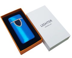 Спиральная сенсорная электрическая USB зажигалка Lighter Голубая (ART 018-2)