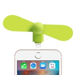 Портативный USB мини вентилятор для айфона iPhone - зеленый