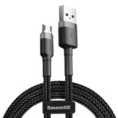 Кабель Baseus cafule Cable USB Micro 2.4A 0.5M Gray+Black
