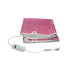Электропростынь 120х150см Electric Blanket Розовая с цветами