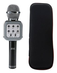 Караоке мікрофон bluetooth WS-1818 Black + Чохол