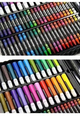 Набір художника для творчості Art Set 150 предметів Чорний + Подарунок Пластилін